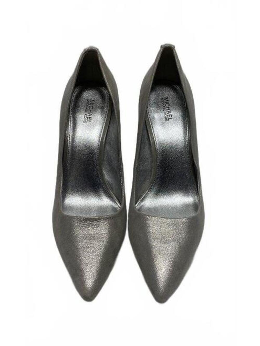 MICHAEL Michael Kors Dorothy Flex Classic Pumps Metallic Gunmetal Pewter Leather